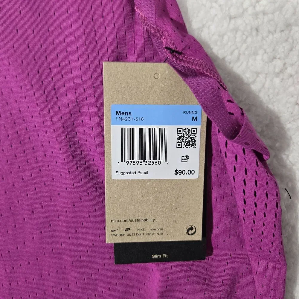 Nike Aeroswift Dri-Fit ADV Running Singlet Hot Fuchsia FN4231-518 Mens Medium
